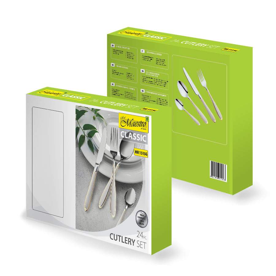 MAESTRO Набор столовых приборов MR-1515G-24 24пр.( зол.)