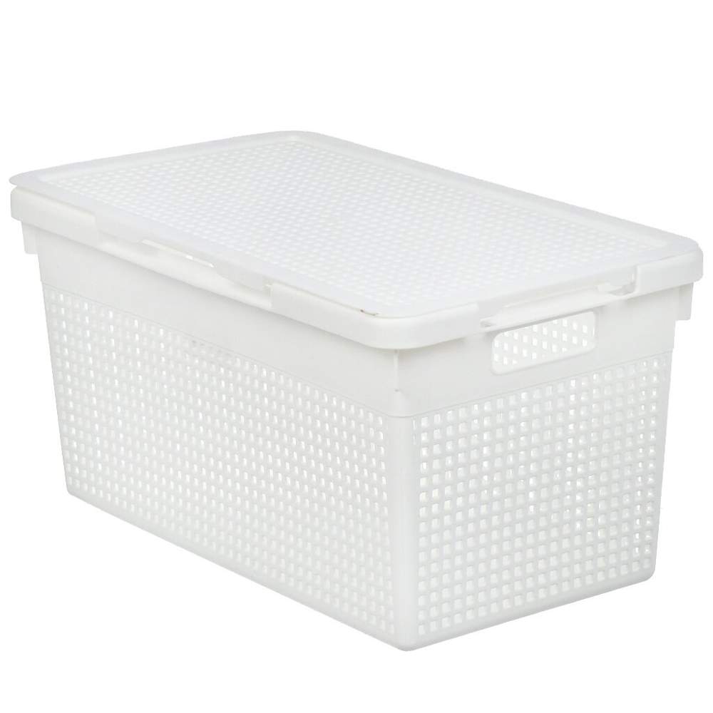 Корзинка Лофт/решетка 21л с кр.бел. прям с ручк. 45х26 h24см 562106/358443