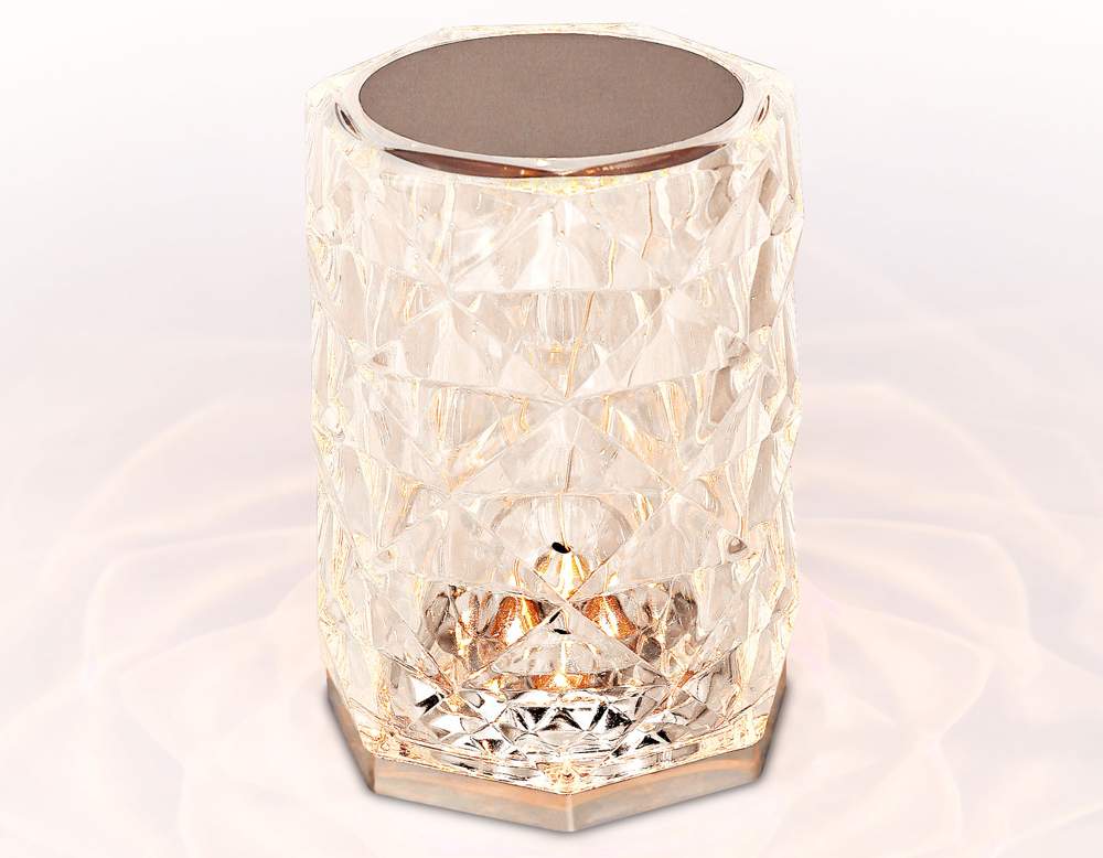 Лампа настольная DE8011 CL прозрачный LED 3000K/4020K/6400K 3W