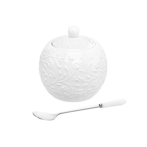 ELAN GALLERY Веточки-цветочки Сахарница 630064 с ложкой 500мл 