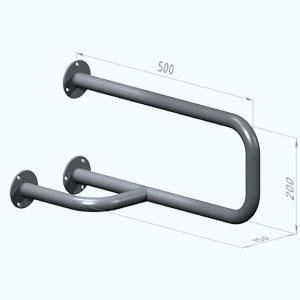 Поручень д/инвалидов настенный ПН-07Л  левый