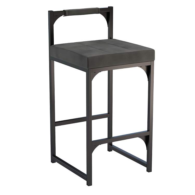 Стул Кантри (велюр киото уголь/металл черный)