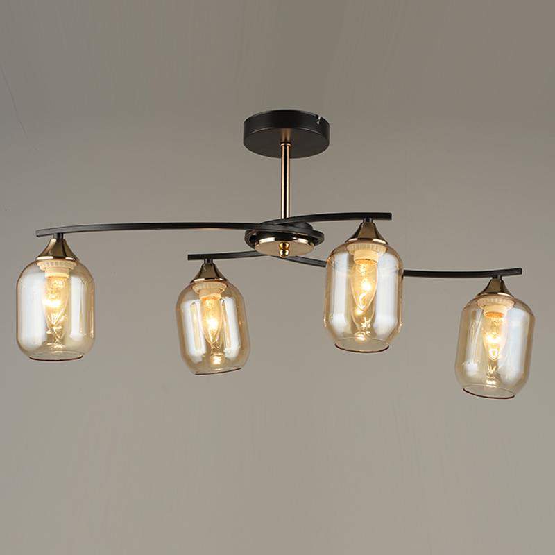 Люстра N4904/4 COF+FGD кофе/золото 4х60W E27