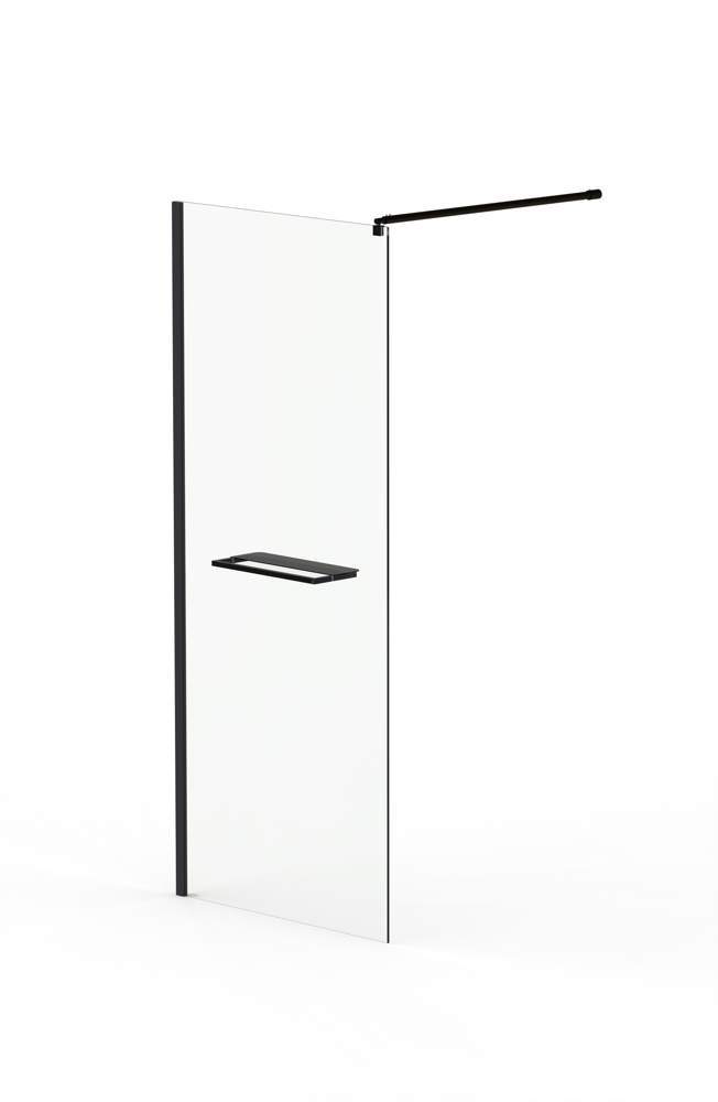  Душевая перегородка Walk in - Black стекло 8 мм 80*200см RD-W1810B/80