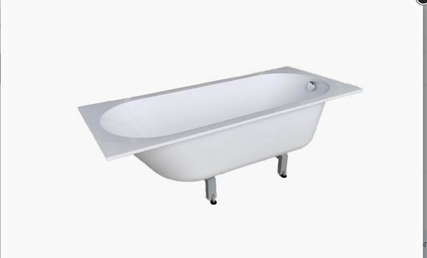 Ванна Verona (169см*74,6*66см)каменная/белая/метал.ножки  1175WVER