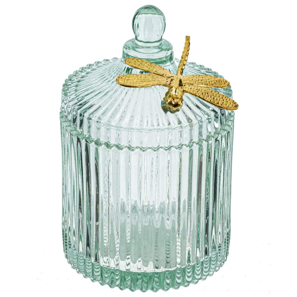 REMECO COLLECTION Шкатулка 804967 Стрекоза стекло/металл 10,5х10,5х17см
