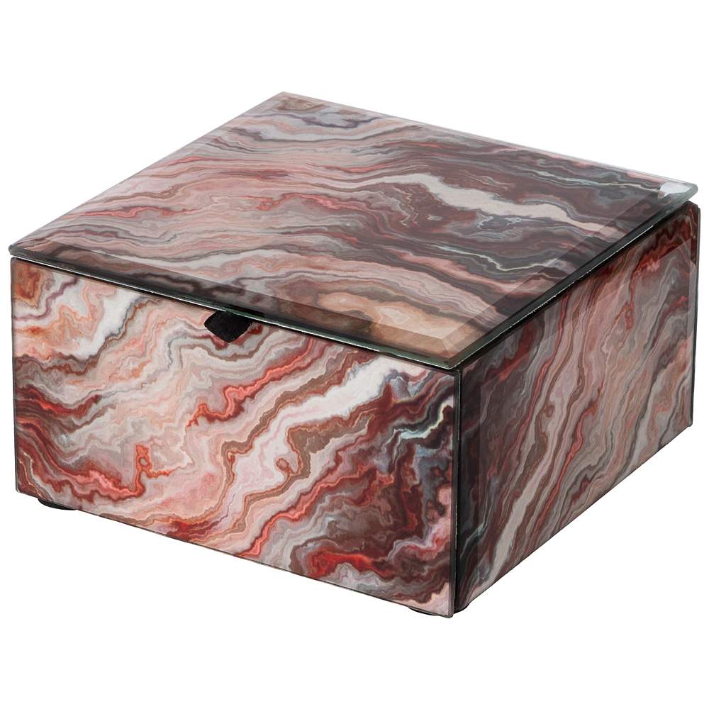 LEFARD Шкатулка 06-371 мдф/стекло 12х12х6,5см     