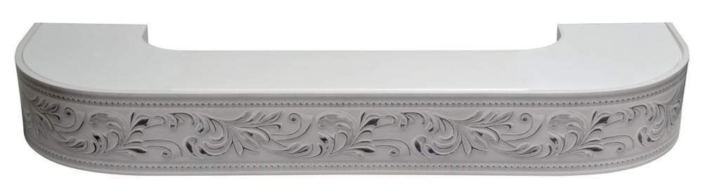 Карниз с поворотом Хит-Овация 3-х рядн. Белый хром  1,8  67520