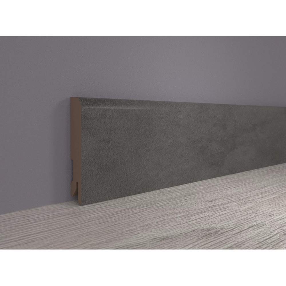 Плинтус МДФ ламинированный, Пл 80МДФ.2400.24064 бетон лофт графит