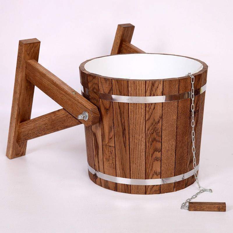 Обливное уст-во с пластик.вставкой 20л дуб в темном