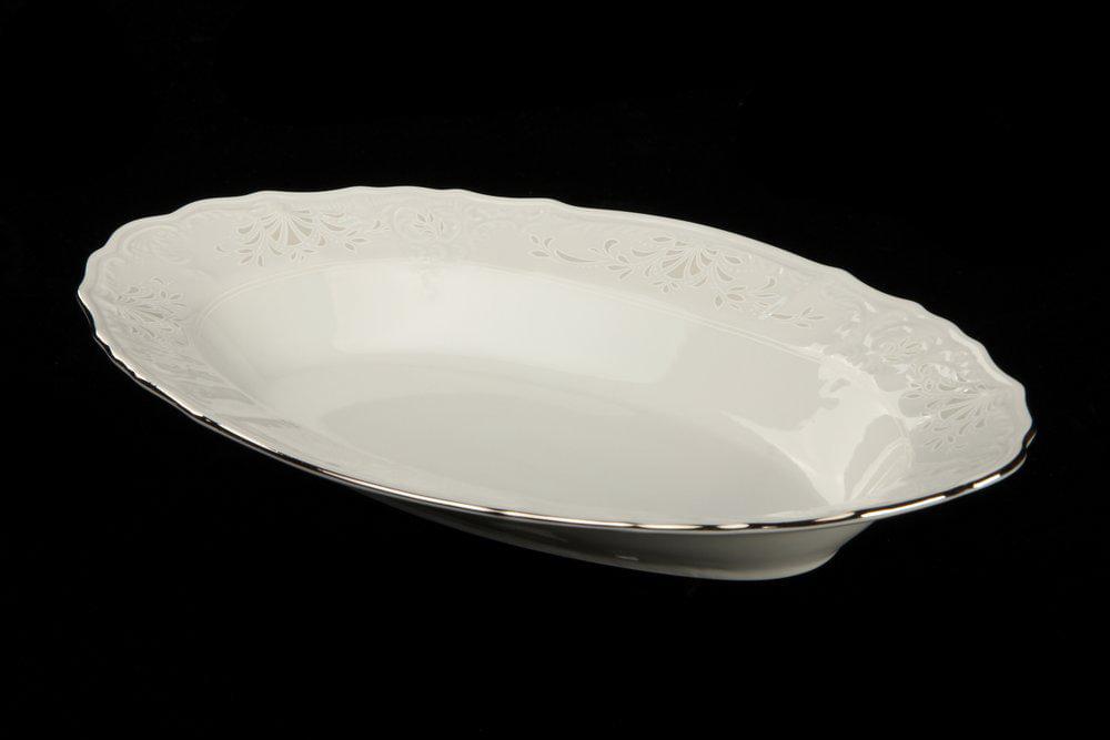 BERNADOTTE Отводка платина Блюдо овальное 24см BE3632021/21949/БТФ0180