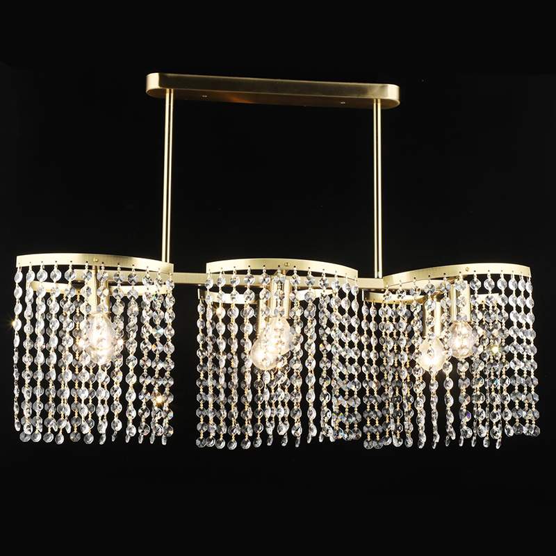 Люстра E2609/6 COP медь/хрусталь 6x40W E14 d700 h530, QH24