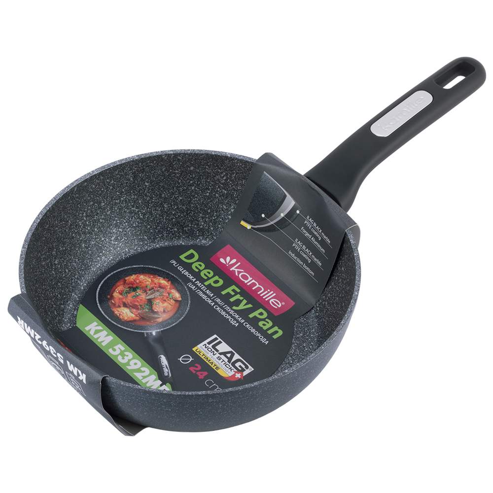 KAMILLE Сотейник 5392MR 24х7,5см литой аллюминий с АП покрытием ILAG Индукция