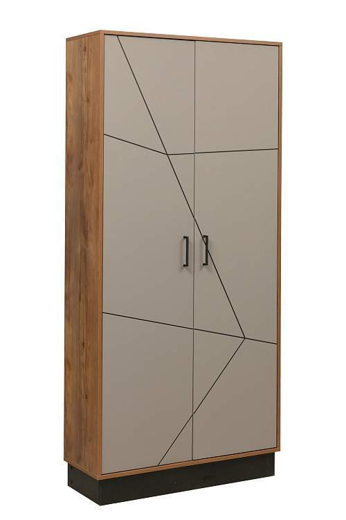 Шкаф комбинир. 54.14 "Гамма"  (таксония/черный/ПВХ грей ) 