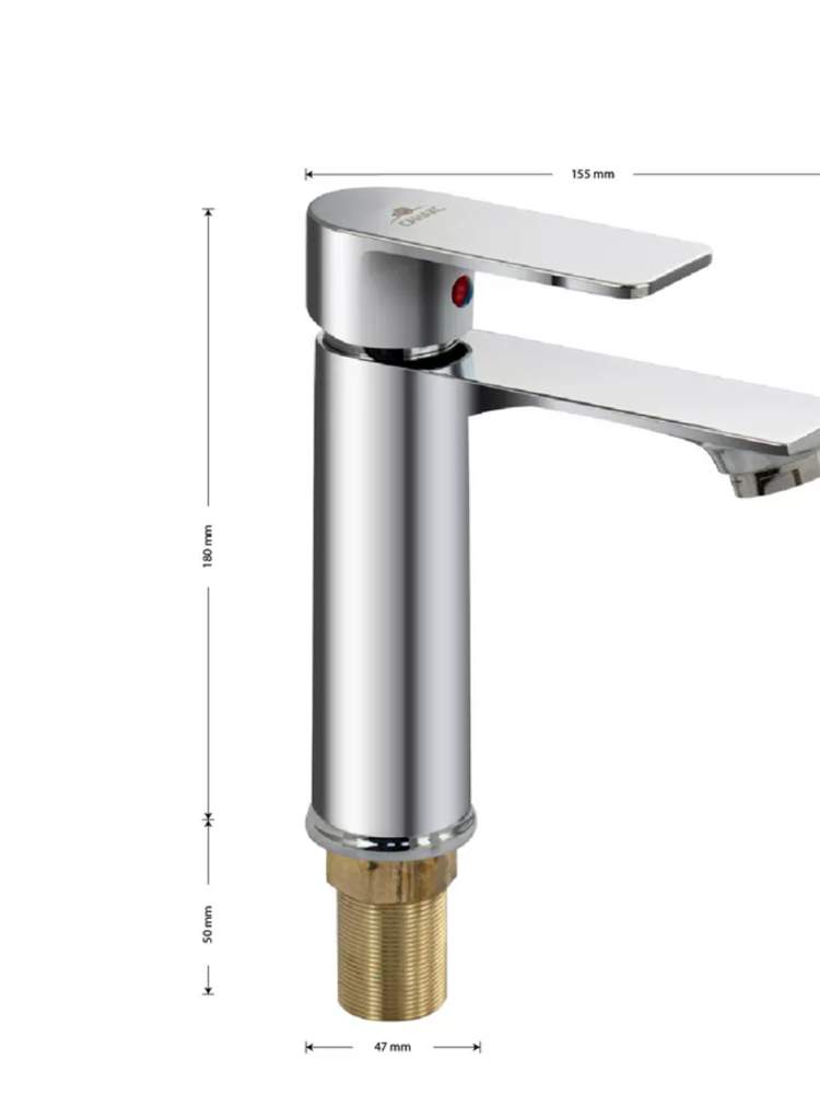 Смеситель SANAKS  13076 д/раковины квадратный излив хром