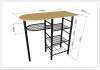 Стол  барный "Барс"   ЛДСП  16мм  500*1100  Дуб светлый+металлок.Барс(черный)