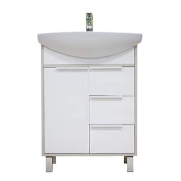 Тумба-ум. Рико 65 белый-Ясень Фабрик+ умывальник Smile 65 