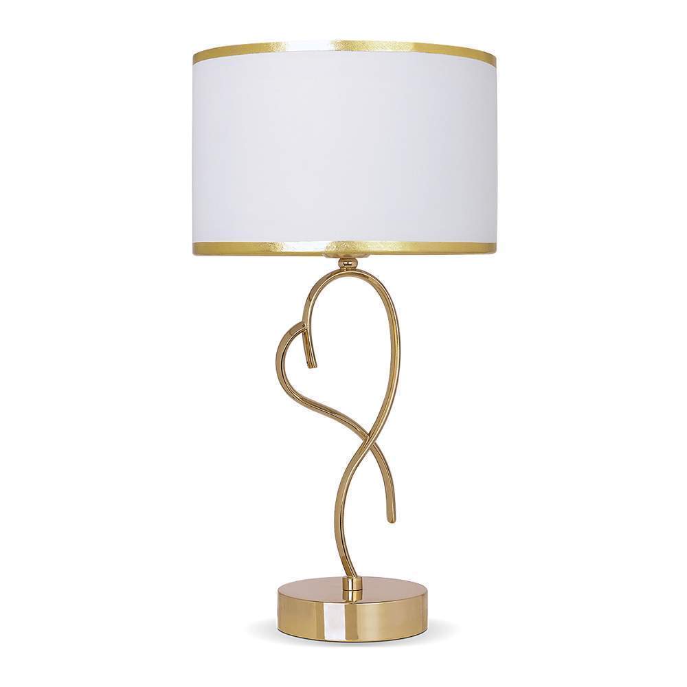 Светильник ЛЮЧИЯ 322 "Лав Стори" настольный 40W E27 D240*h450мм золото/белый