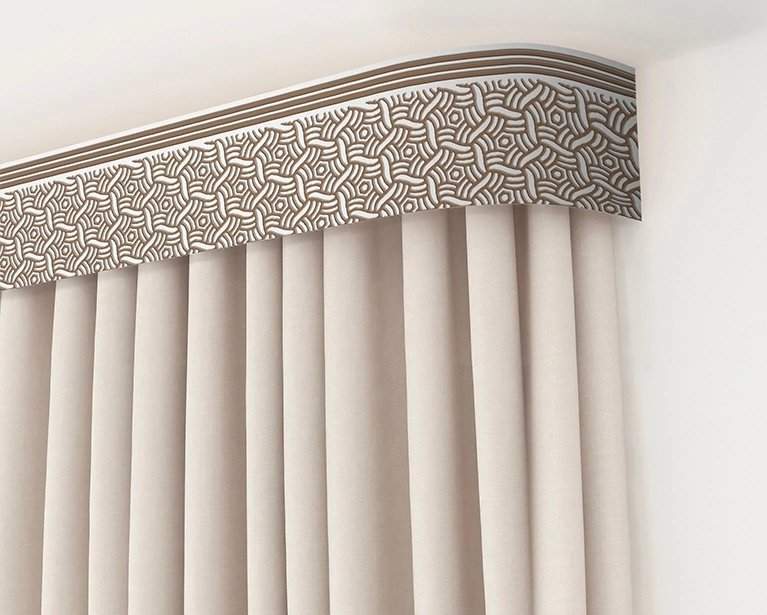 Карниз с поворотом Энли 3-х рядн. Белая бронза 1,8  44647
