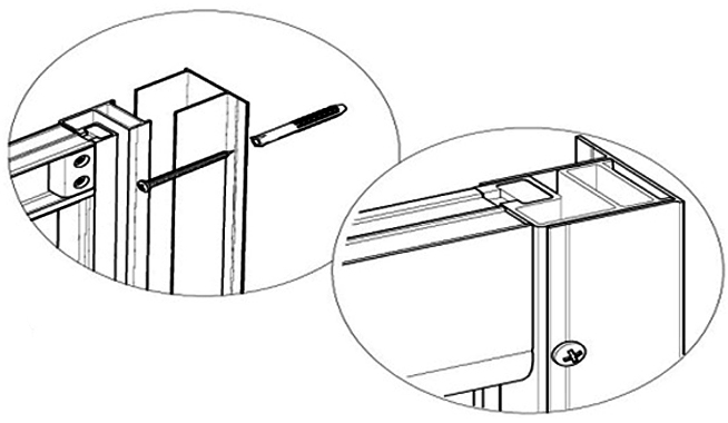 Добор д/душ.ограждения, 90х90 низк./средн.поддон, 100х100 средн.поддон