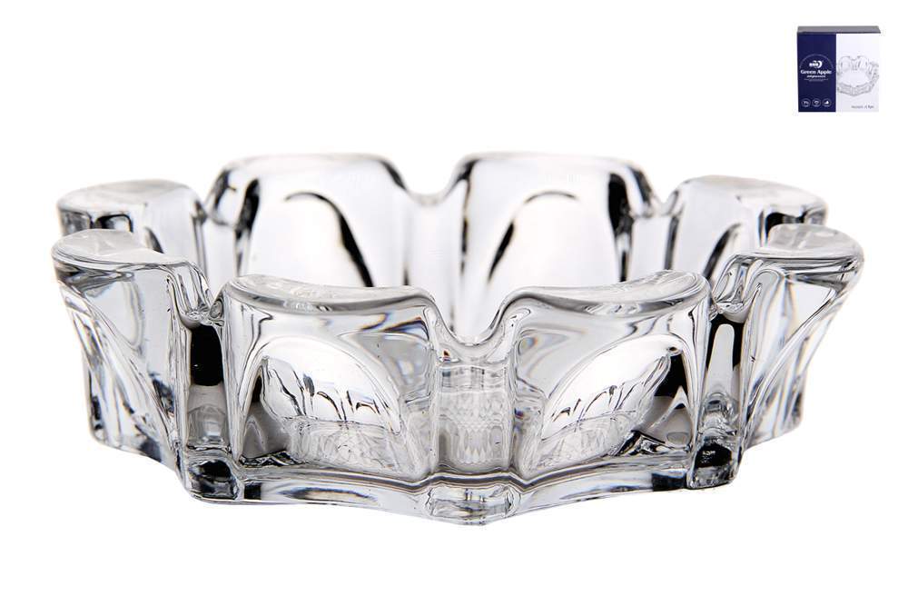 КОРАЛЛ Пепельница 203995/5193 Гранение 11х11 стекло