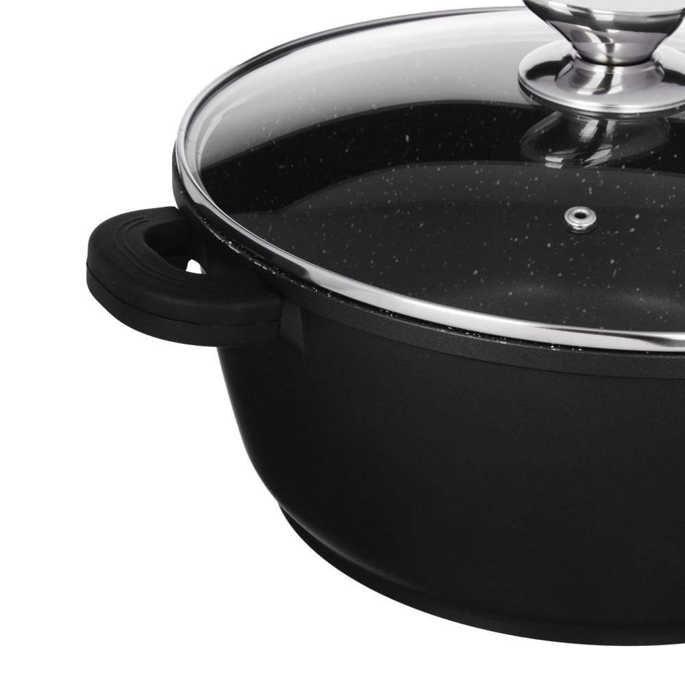 SATOSHI Лион Кастрюля 846-407 6300мл/28х12,5см с крышкой АП покрытие индукция