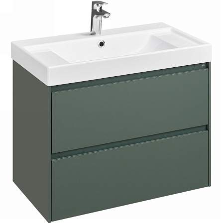 Тумба Ona под раковину 800мм зеленый матовый 2 ящ.+стол.Ona зелен.матов.