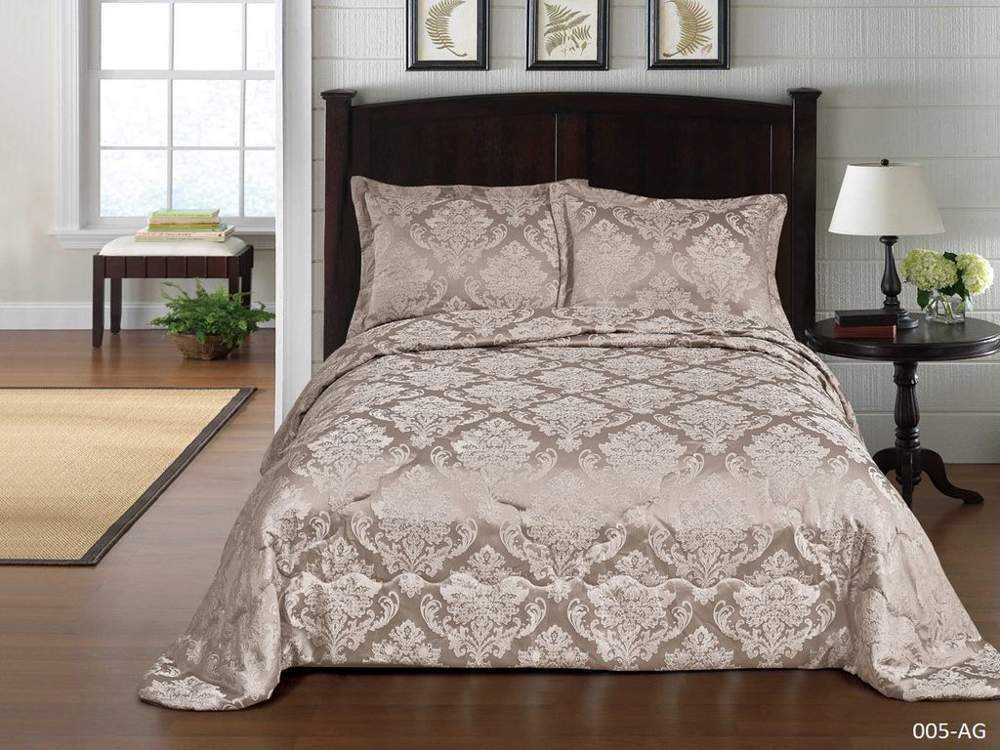 CLEO Покрывало Agata 005 240х260+2 нав.50х70 бежевый