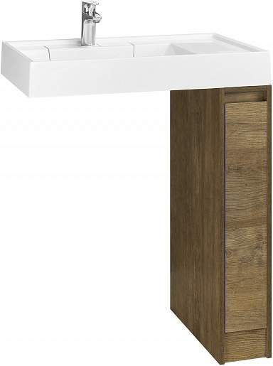 Тумба Лондри 20 п/стир.машину Дуб кантри+фасад Дуб кантри.+раковина Рейн 80 Графит