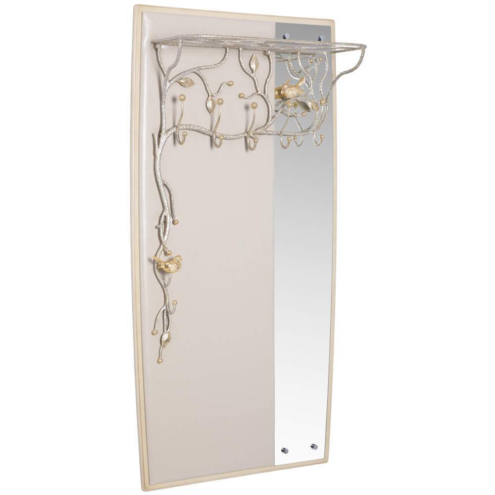 Вешалка наст.  "Терра"с зеркалом(Каштан-ИК-Fision-dark brown) цв.к. Амбер(Бр) 15011