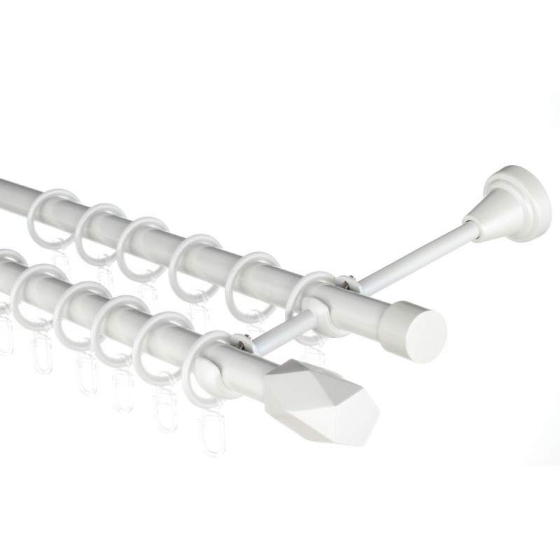 Карниз декоративный Renome-10 д/штор двухрядный цельный многогр.Жемчуг 19мм  2,4м