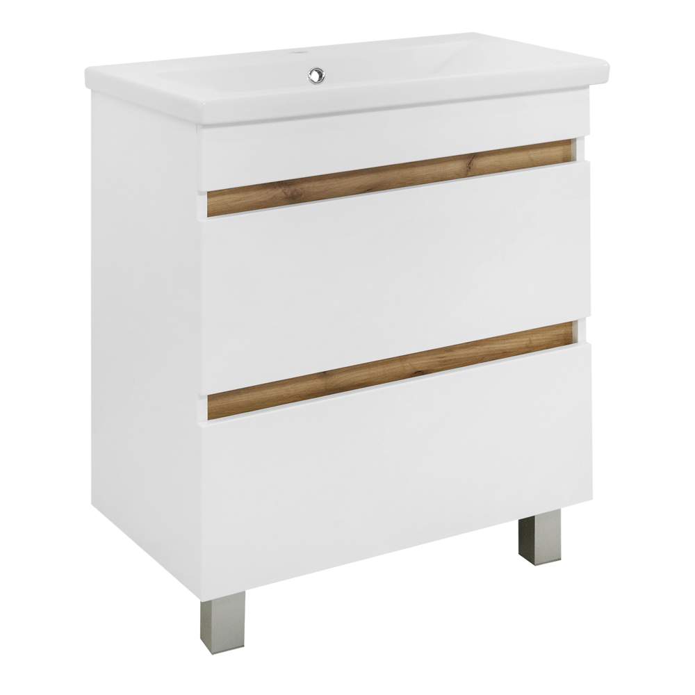 Тумба Sydney 2 ящ.напол.  + раковина  Como 70см белый 2070WCSYD/1