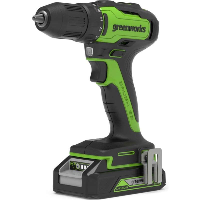 Дрель аккумуляторная Greenworks GD24DD35 24V с аккум. и з/у  3704007UA