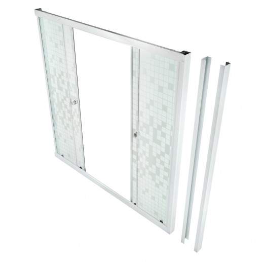 Штора д/ванной  2 двери  1700 Аква Мозаика белый