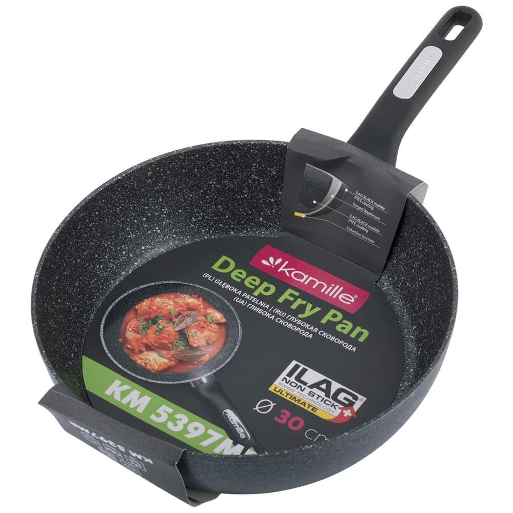 KAMILLE Сотейник 5397MR 30х8см литой аллюминий с АП покрытием ILAG Индукция