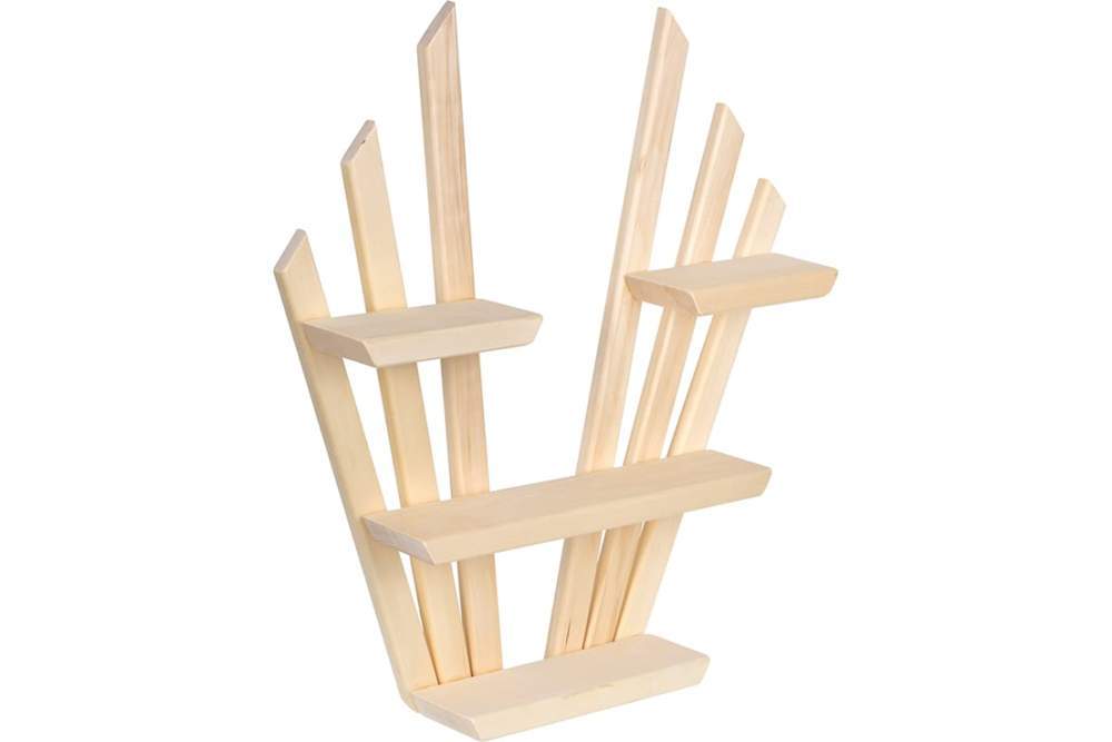 Полка Банные штучки  настенная  3-ярусная  V-образная  32714