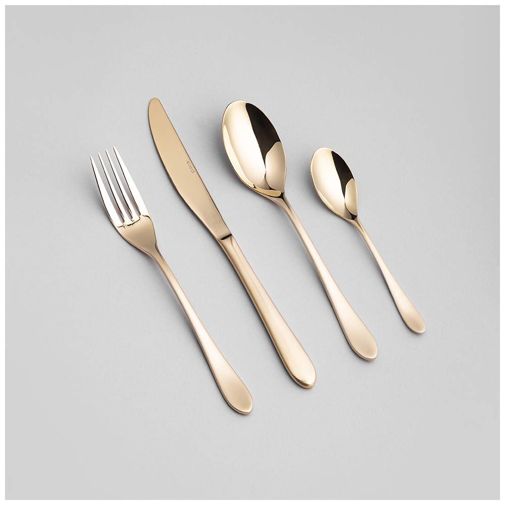 AGNESS Набор столовых приборов 1000-017 Senso золото на 4 персоны 16пр 