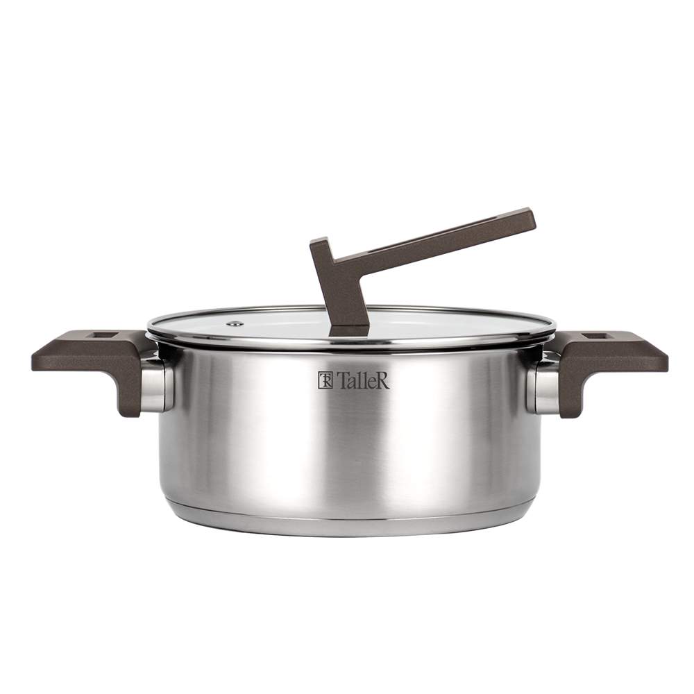 TALLER Метод Кастрюля TR-17308 2600мл нерж.сталь 18/10 индукция