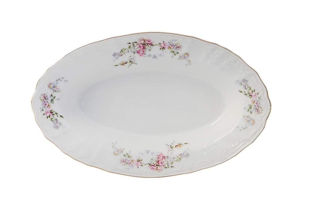 BERNADOTTE Дикая роза отводка золото Блюдо овальное 24см P1750904JQZ6468011/БТФ0684