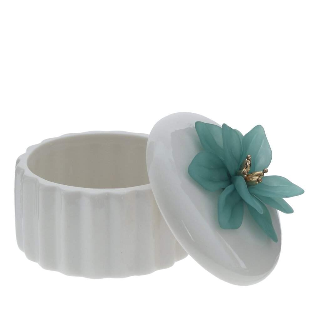 REMECO COLLECTION Шкатулка 817536 Цветок фарфор 7х7х6,5см