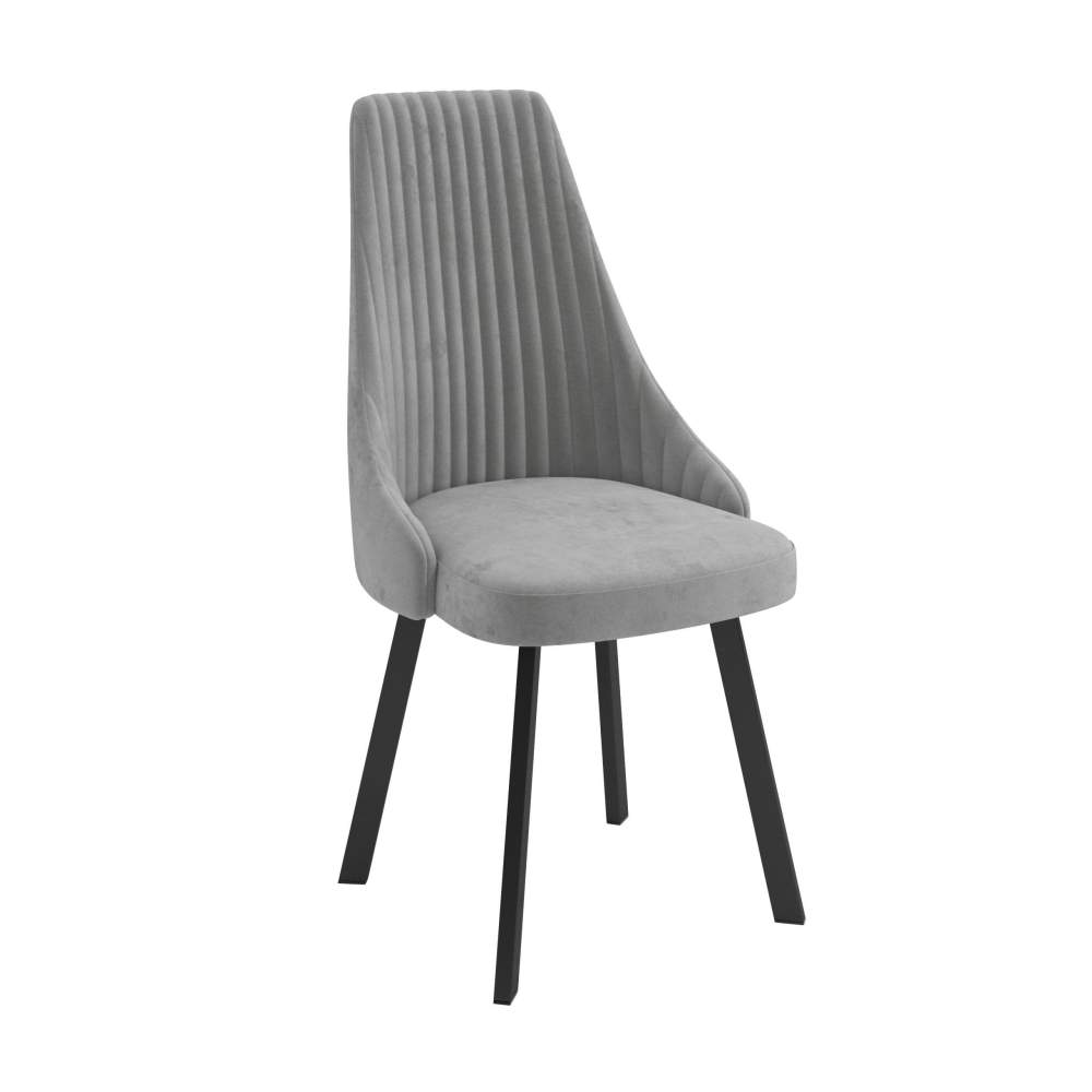 Стул Лион (велюр тенерифе грей/металл черный)