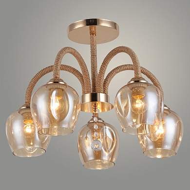 Люстра 06028/5 FGD золото 5x40W E27 d520 h340