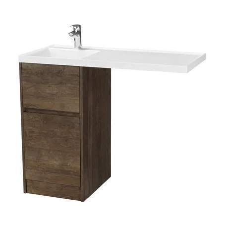 Тумба Лондри 40 п/стир.машинуДуб кантри+фасад Дуб Кантри+Раковина Лондри 105 бел.левая