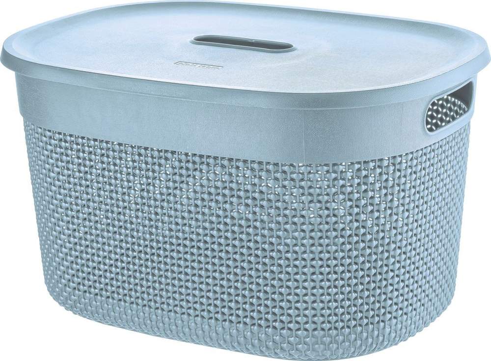 Корзинка д/хранения  OSLO с кр. сер./гол. овал 18л  выруб.руч. PT1333ТГ / 286133