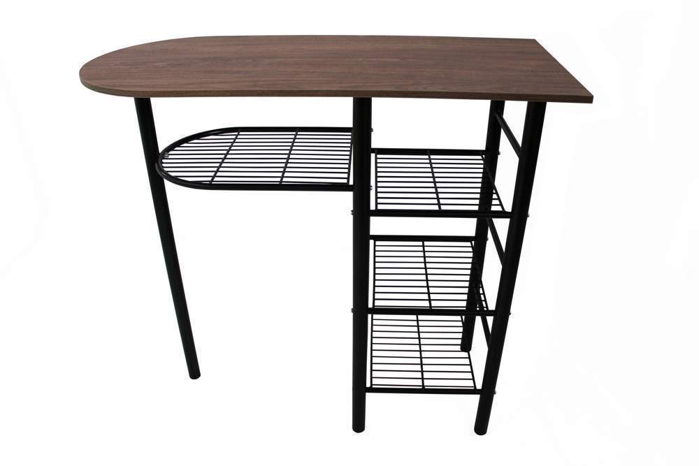 Стол  барный "Барс"   ЛДСП  16мм  500*1100  Дуб Морское дерево Винтаж+металлок.Барс(черный)