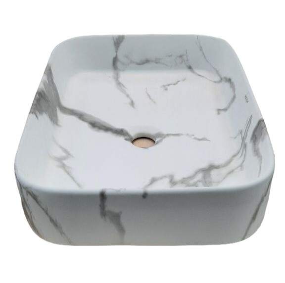 Раковина RD-78537C50 накладная на столешницу серый мрамор 500х340х110мм