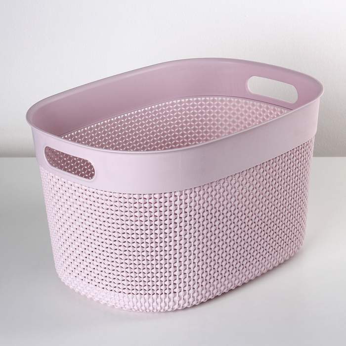 Корзинка д/хранения  OSLO лилов. овал 18л  выруб.руч. PT1353ЛЛВ / 286105