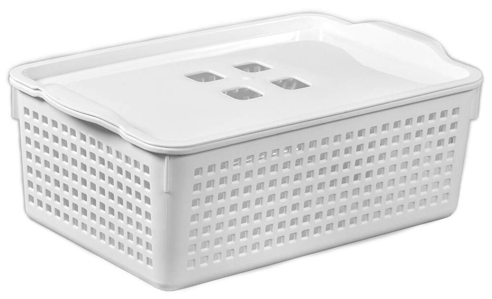 Корзинка Лофт/решетка 3,8л с кр.бел. прям 29х29 h10см 643106/286964