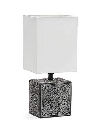 Светильник ЛЮЧИЯ 505 "Пьемонт" настольный 40W E14 темно-серый/белый плафон