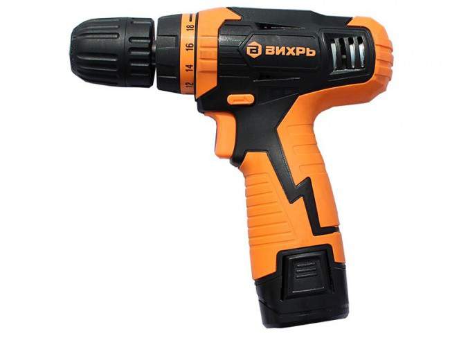 Дрель-шуруповерт Вихрь  ДА-12Л-2К  аккумуляторная  72/14/7